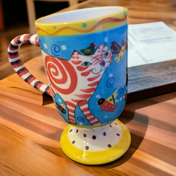 Dana Simson Handpainted Cat Cup - Picture 5 of 7